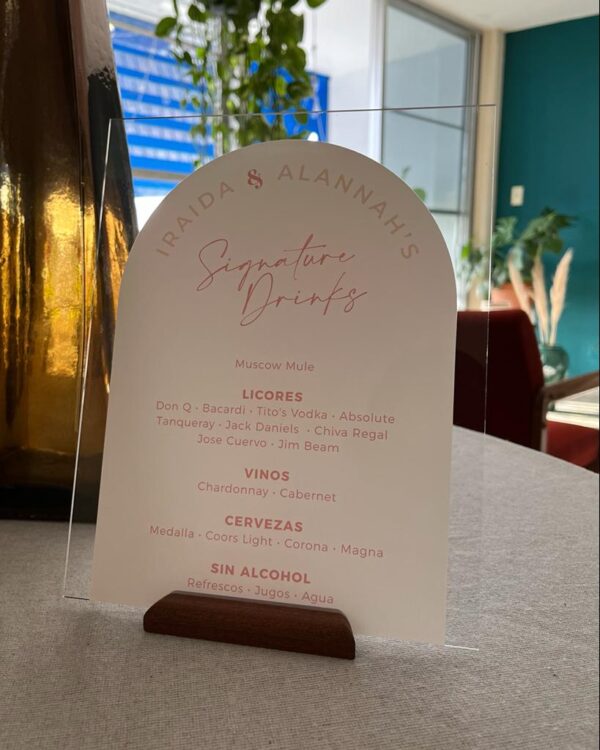 Acrylic Table Sign - Image 2