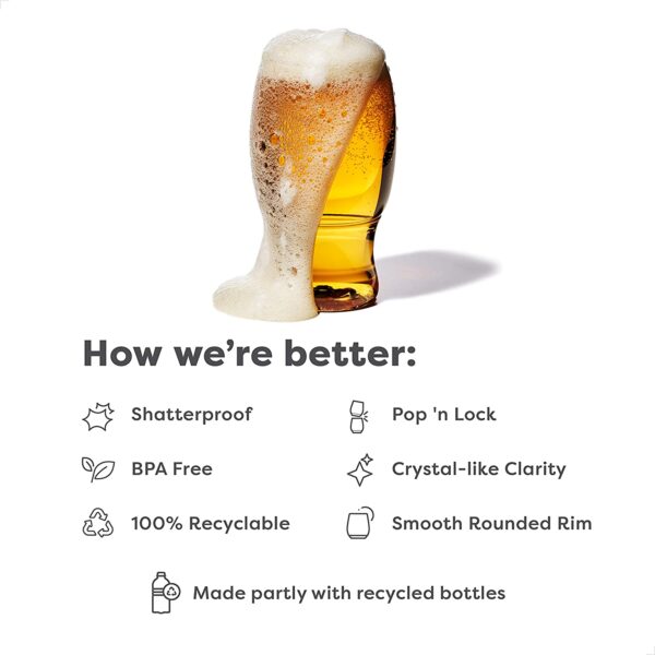 Plastic Beer Glass 18oz - Image 3